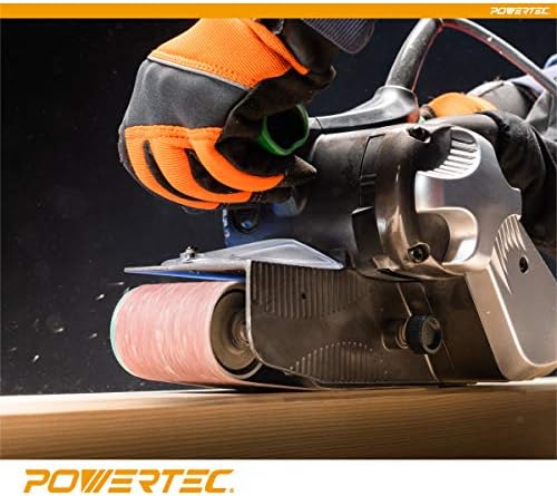 PowerTec 110070-P2 4 x 24 אינץ 'חגורות מלטש | 400 חגורת מלטש תחמוצת אלומיניום חצץ | נייר זכוכית פרימיום